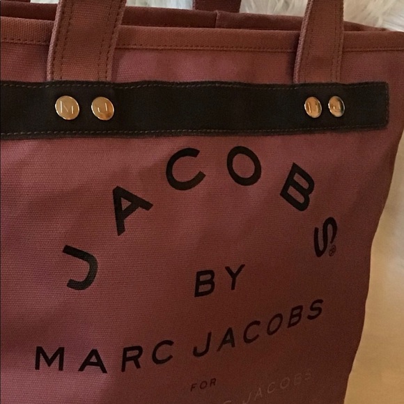 Marc Jacobs Mauve Canvas Tote Bag NEW - Picture 5 of 10